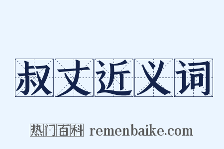 叔丈近义词是什么意思的图片